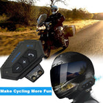 BT12 Motorcycle Helmet Bluetooth Headset Motorcycle Intercom Bluetooth Headset, BT12