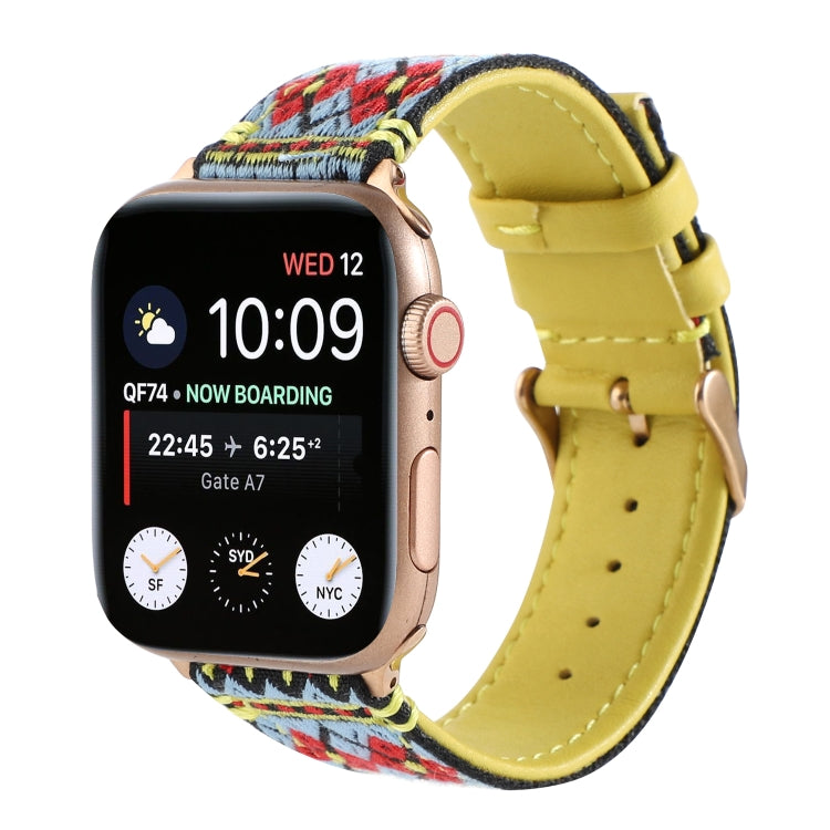 Dây đồng hồ da dân tộc cho Apple Watch Series 6 & SE & 5 & 4 40mm / 3 & 2 & 1 38mm, cho Apple Watch Series 7 41mm / 6 & SE & 5 & 4 40mm / 3 & 2 & 1 38mm