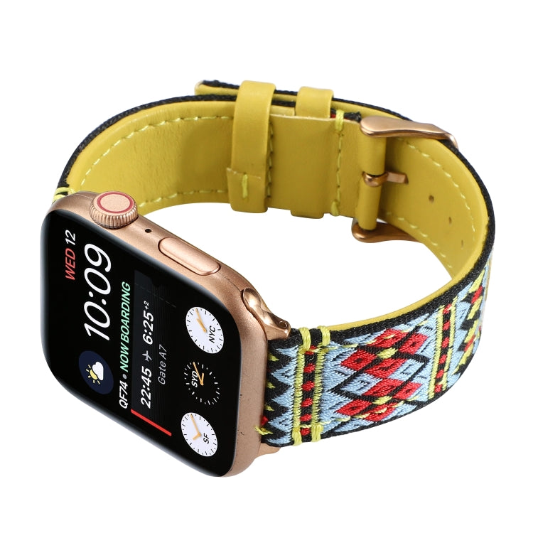 Dây đồng hồ da dân tộc cho Apple Watch Series 6 & SE & 5 & 4 40mm / 3 & 2 & 1 38mm, cho Apple Watch Series 7 41mm / 6 & SE & 5 & 4 40mm / 3 & 2 & 1 38mm