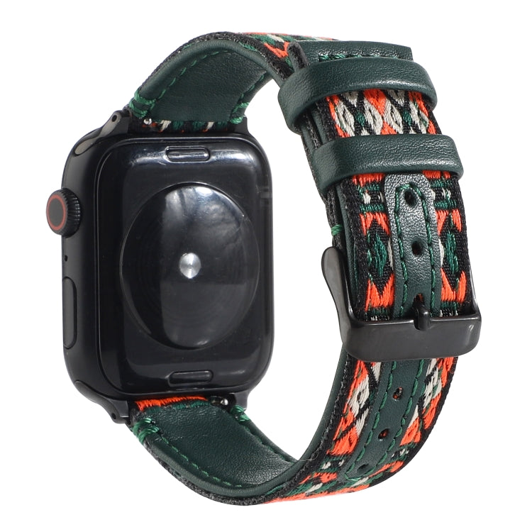 Dây đồng hồ da dân tộc cho Apple Watch Series 6 & SE & 5 & 4 40mm / 3 & 2 & 1 38mm, cho Apple Watch Series 7 41mm / 6 & SE & 5 & 4 40mm / 3 & 2 & 1 38mm