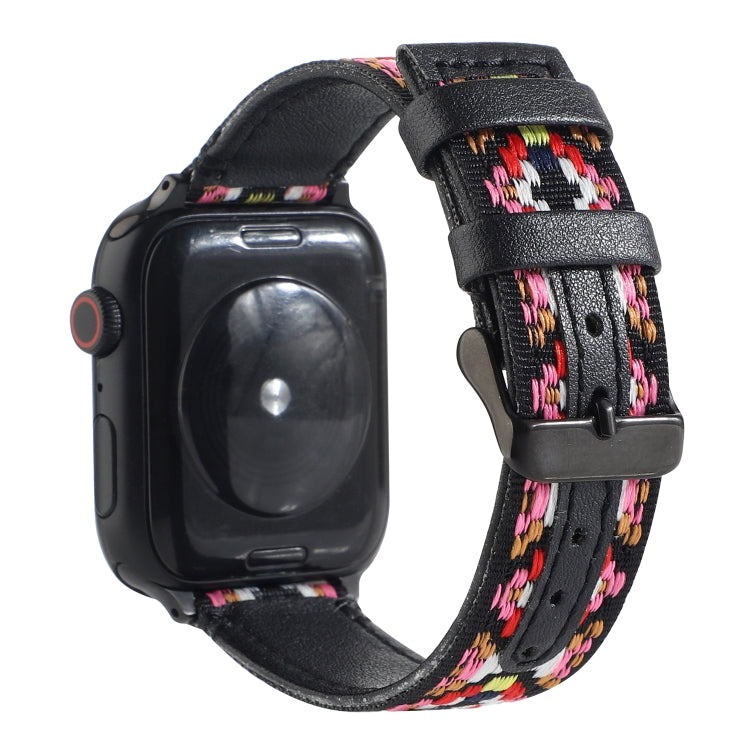 Dây đồng hồ da dân tộc cho Apple Watch Series 6 & SE & 5 & 4 40mm / 3 & 2 & 1 38mm, cho Apple Watch Series 7 41mm / 6 & SE & 5 & 4 40mm / 3 & 2 & 1 38mm