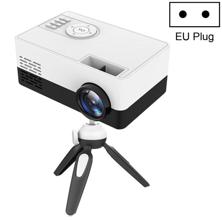 Máy chiếu LED mini gia đình J15 1920 x 1080P HD có giá đỡ tripod hỗ trợ AV / HDMI x 1 / USB x1 / TF x 1, phích cắm EU, phích cắm Mỹ, phích cắm Anh, phích cắm Úc