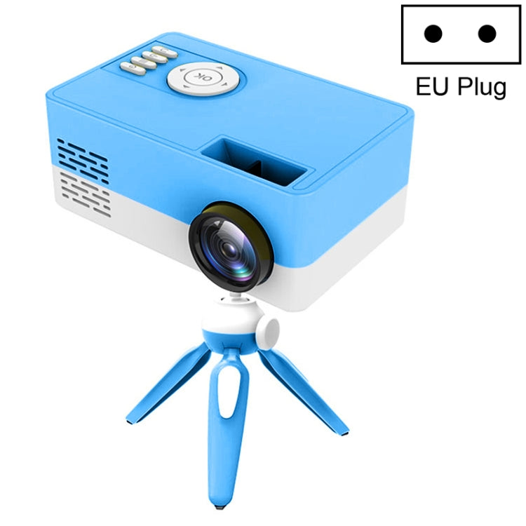 Máy chiếu LED mini gia đình J15 1920 x 1080P HD có giá đỡ tripod hỗ trợ AV / HDMI x 1 / USB x1 / TF x 1, phích cắm EU, phích cắm Mỹ, phích cắm Anh, phích cắm Úc