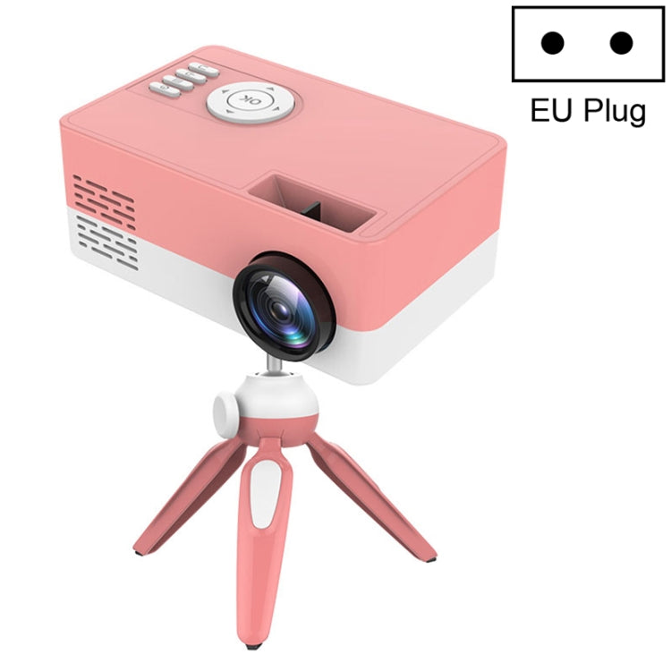 Máy chiếu LED mini gia đình J15 1920 x 1080P HD có giá đỡ tripod hỗ trợ AV / HDMI x 1 / USB x1 / TF x 1, phích cắm EU, phích cắm Mỹ, phích cắm Anh, phích cắm Úc