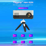Máy chiếu LED mini gia đình J15 1920 x 1080P HD có giá đỡ tripod hỗ trợ AV / HDMI x 1 / USB x1 / TF x 1, phích cắm EU, phích cắm Mỹ, phích cắm Anh, phích cắm Úc