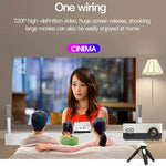 Máy chiếu LED mini gia đình J15 1920 x 1080P HD có giá đỡ tripod hỗ trợ AV / HDMI x 1 / USB x1 / TF x 1, phích cắm EU, phích cắm Mỹ, phích cắm Anh, phích cắm Úc