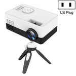 Máy chiếu LED mini gia đình J15 1920 x 1080P HD có giá đỡ tripod hỗ trợ AV / HDMI x 1 / USB x1 / TF x 1, phích cắm EU, phích cắm Mỹ, phích cắm Anh, phích cắm Úc