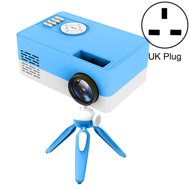 Máy chiếu LED mini gia đình J15 1920 x 1080P HD có giá đỡ tripod hỗ trợ AV / HDMI x 1 / USB x1 / TF x 1, phích cắm EU, phích cắm Mỹ, phích cắm Anh, phích cắm Úc