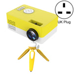Máy chiếu LED mini gia đình J15 1920 x 1080P HD có giá đỡ tripod hỗ trợ AV / HDMI x 1 / USB x1 / TF x 1, phích cắm EU, phích cắm Mỹ, phích cắm Anh, phích cắm Úc