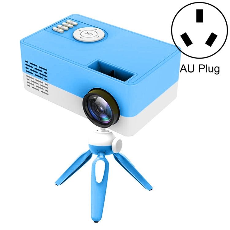 Máy chiếu LED mini gia đình J15 1920 x 1080P HD có giá đỡ tripod hỗ trợ AV / HDMI x 1 / USB x1 / TF x 1, phích cắm EU, phích cắm Mỹ, phích cắm Anh, phích cắm Úc