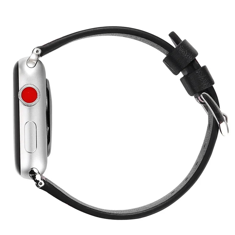 Dây đồng hồ da thay thế họa tiết sóng chấm thời trang cho Apple Watch Series 6 & SE & 5 & 4 40mm / 3 & 2 & 1 38mm, cho Apple Watch Series 8&7 41mm / SE 2&6&SE&5&4 40mm / 3&2&1 38mm