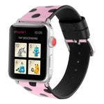Dây đồng hồ da thay thế họa tiết sóng chấm thời trang cho Apple Watch Series 6 & SE & 5 & 4 40mm / 3 & 2 & 1 38mm, cho Apple Watch Series 8&7 41mm / SE 2&6&SE&5&4 40mm / 3&2&1 38mm