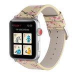 Dây đồng hồ da thay thế họa tiết mận cho Apple Watch Series 6 & SE & 5 & 4 44mm / 3 & 2 & 1 42mm, cho Apple Watch Ultra 49mm / Series 8&7 45mm / SE 2&6&SE&5&4 44mm / 3&2&1 42mm, cho Apple Watch Series 7 45mm / 6 & SE & 5 & 4 44mm / 3 & 2 & 1 42mm