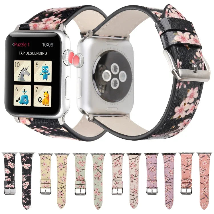 Dây Đồng Hồ Da Thay Thế Dòng Plum Cho Apple Watch Series 6 & SE & 5 & 4 40mm / 3 & 2 & 1 38mm, Cho Apple Watch Series 8&7 41mm / SE 2&6&SE&5&4 40mm / 3&2&1 38mm, Cho Apple Watch Series 7 41mm / 6 & SE & 5 & 4 40mm / 3 & 2 & 1 38mm