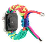 Dây Đồng Hồ Dây Dù Cầu Vồng Cho Apple Watch Series 6 & SE & 5 & 4 40mm / 3 & 2 & 1 38mm, Cho Apple Watch Series 8&7 41mm / SE 2&6&SE&5&4 40mm / 3&2&1 38mm, Cho Apple Watch Series 7 41mm / 6 & SE & 5 & 4 40mm / 3 & 2 & 1 38mm