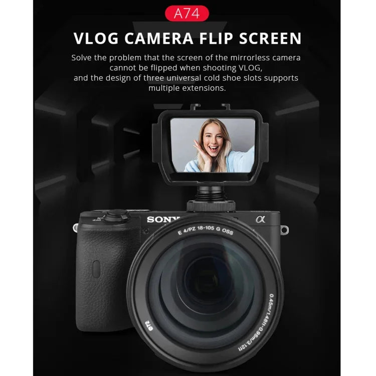 Màn hình lật máy ảnh vlog đa năng YELANGU A74