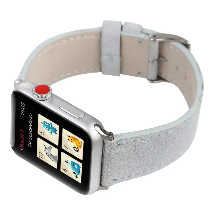 Dây Đồng Hồ Da Thật Mờ Cho Apple Watch Series 6 & SE & 5 & 4 40mm / 3 & 2 & 1 38mm, Cho Apple Watch Series 7 41mm / 6 & SE & 5 & 4 40mm / 3 & 2 & 1 38mm