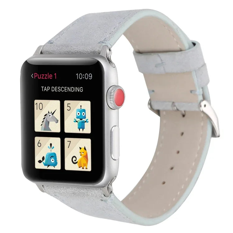 Dây Đồng Hồ Da Thật Mờ Cho Apple Watch Series 6 & SE & 5 & 4 40mm / 3 & 2 & 1 38mm, Cho Apple Watch Series 7 41mm / 6 & SE & 5 & 4 40mm / 3 & 2 & 1 38mm