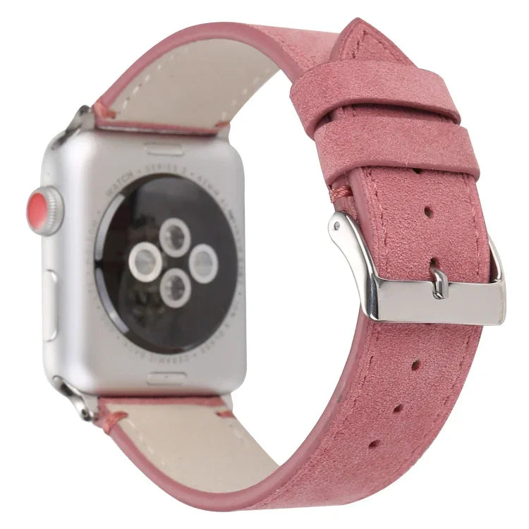 Dây Đồng Hồ Da Thật Mờ Cho Apple Watch Series 6 & SE & 5 & 4 40mm / 3 & 2 & 1 38mm, Cho Apple Watch Series 7 41mm / 6 & SE & 5 & 4 40mm / 3 & 2 & 1 38mm