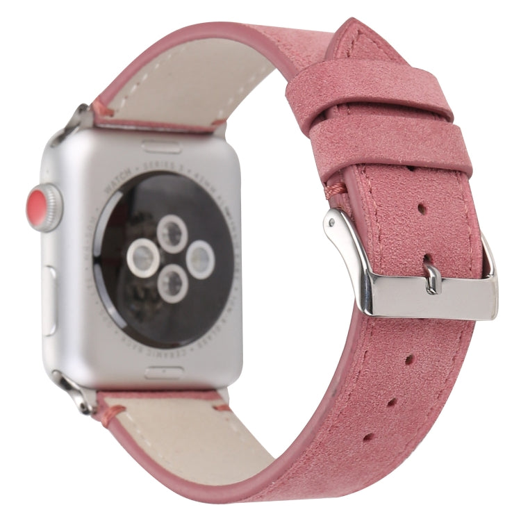 Dây Đồng Hồ Da Thật Mờ Cho Apple Watch Series 6 & SE & 5 & 4 44mm / 3 & 2 & 1 42mm, Cho Apple Watch Series 7 45mm / 6 & SE & 5 & 4 44mm / 3 & 2 & 1 42mm