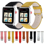 Dây Đồng Hồ Da Thật Mờ Cho Apple Watch Series 6 & SE & 5 & 4 44mm / 3 & 2 & 1 42mm, Cho Apple Watch Series 7 45mm / 6 & SE & 5 & 4 44mm / 3 & 2 & 1 42mm