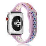 Dây đồng hồ silicone cầu vồng cho Apple Watch Series 6 & SE & 5 & 4 40mm / 3 & 2 & 1 38mm, cho Apple Watch Series 7 41mm / 6 & SE & 5 & 4 40mm / 3 & 2 & 1 38mm, cho Apple Watch Series 8&7 41mm / SE 2&6&SE&5&4 40mm / 3&2&1 38mm
