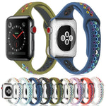Dây đồng hồ silicone cầu vồng cho Apple Watch Series 6 & SE & 5 & 4 40mm / 3 & 2 & 1 38mm, cho Apple Watch Series 7 41mm / 6 & SE & 5 & 4 40mm / 3 & 2 & 1 38mm, cho Apple Watch Series 8&7 41mm / SE 2&6&SE&5&4 40mm / 3&2&1 38mm