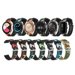 Camouflage Silicone Replacement Wrist Strap Watchband with Silver Buckle, 20mm For Amazfit GTR 2 / GTR 42mm, 20mm For Amazfit GTR 42mm, 20mm For Amazfit GTS / GTS 2, 20mm For Amazfit Pop, 22mm For Amazfit Smart Sport Watch
