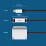 Bộ chuyển đổi HW-6002 2 trong 1 Type-C / USB-C sang HDMI + VGA, model HW-6002
