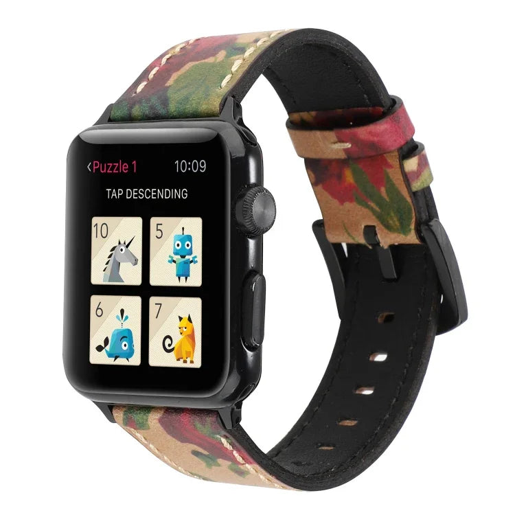 Dây đồng hồ da bò thật lớp đầu cổ điển cho Apple Watch Series 6 & SE & 5 & 4 40mm / 3 & 2 & 1 38mm, cho Apple Watch Series 8&7 41mm / SE 2&6&SE&5&4 40mm / 3&2&1 38mm, cho Apple Watch Series 7 41mm / 6 & SE & 5 & 4 40mm / 3 & 2 & 1 38mm