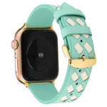 Dây Đeo Da Thật Họa Tiết Dệt, Cho Apple Watch Series 8&7 41mm / SE 2&6&SE&5&4 40mm / 3&2&1 38mm, Cho Apple Watch Series 7 41mm / 6 & SE & 5 & 4 40mm / 3 & 2 & 1 38mm, Cho Apple Watch Series 7 45mm / 6 & SE & 5 & 4 44mm / 3 & 2 & 1 42mm