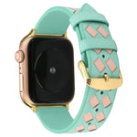 Dây Đeo Da Thật Họa Tiết Dệt, Cho Apple Watch Series 8&7 41mm / SE 2&6&SE&5&4 40mm / 3&2&1 38mm, Cho Apple Watch Series 7 41mm / 6 & SE & 5 & 4 40mm / 3 & 2 & 1 38mm, Cho Apple Watch Series 7 45mm / 6 & SE & 5 & 4 44mm / 3 & 2 & 1 42mm