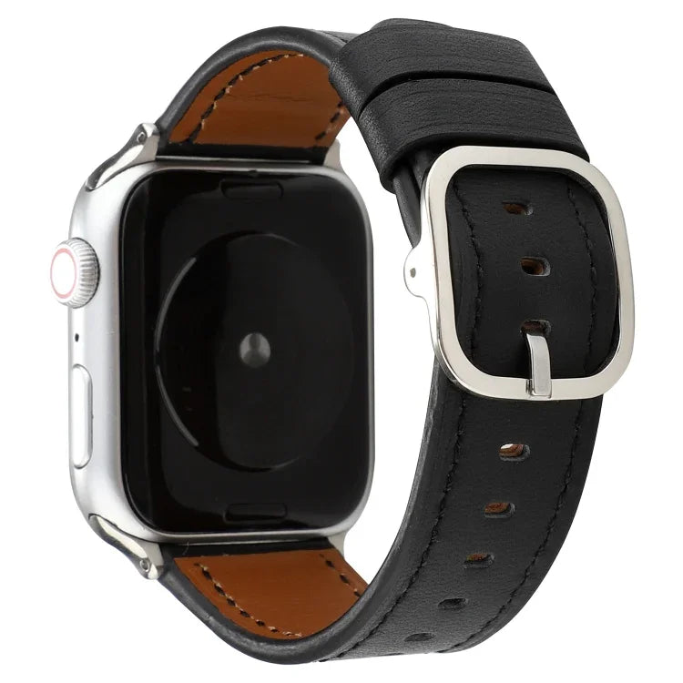 Dây Đeo Da Thật Kiểu Khóa Hiện Đại, Cho Apple Watch Series 7 41mm / 6 & SE & 5 & 4 40mm / 3 & 2 & 1 38mm, Cho Apple Watch Series 7 45mm / 6 & SE & 5 & 4 44mm / 3 & 2 & 1 42mm
