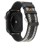 Dây Đeo Da Thật Kiểu Dân Tộc, Cho Apple Watch Series 7 41mm / 6 & SE & 5 & 4 40mm / 3 & 2 & 1 38mm, Cho Apple Watch Series 7 45mm / 6 & SE & 5 & 4 44mm / 3 & 2 & 1 42mm