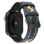 Dây Đeo Da Thật Kiểu Dân Tộc, Cho Apple Watch Series 7 41mm / 6 & SE & 5 & 4 40mm / 3 & 2 & 1 38mm, Cho Apple Watch Series 7 45mm / 6 & SE & 5 & 4 44mm / 3 & 2 & 1 42mm