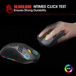 Chuột chơi game không dây HXSJ T90 RGB có ba chế độ ánh sáng
