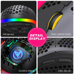 Chuột chơi game không dây HXSJ T90 RGB có ba chế độ ánh sáng