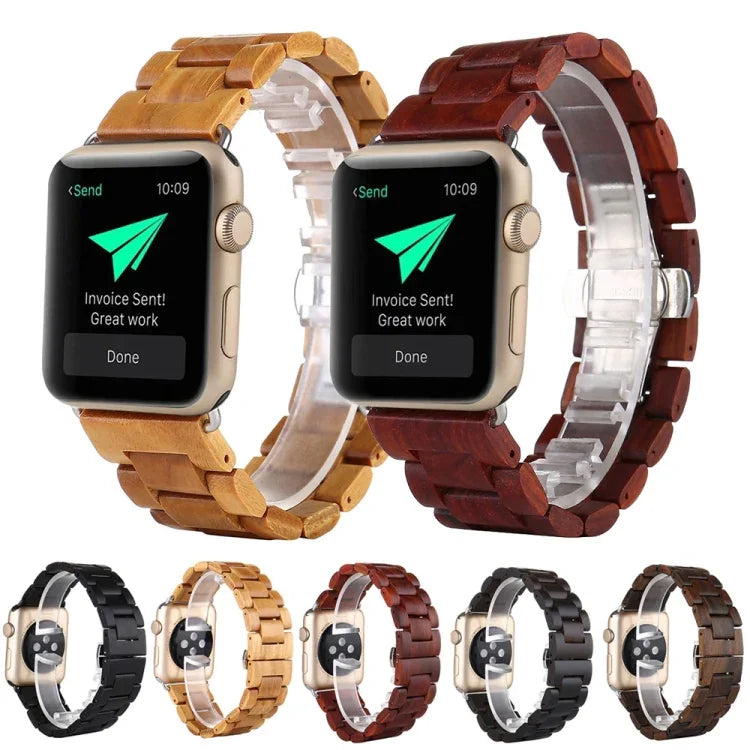 Dây đeo thay thế bằng gỗ cho Apple Watch Series 7 41mm / & 6 & SE & 5 & 4 40mm, cho Apple Watch Series 7 45mm / & 6 & SE & 5 & 4 44mm