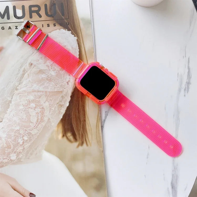 Dây đồng hồ TPU trong suốt màu kẹo cho Apple Watch Series 6 & SE & 5 & 4 40mm, cho Apple Watch Series 7 41mm / & 6 & SE & 5 & 4 40mm