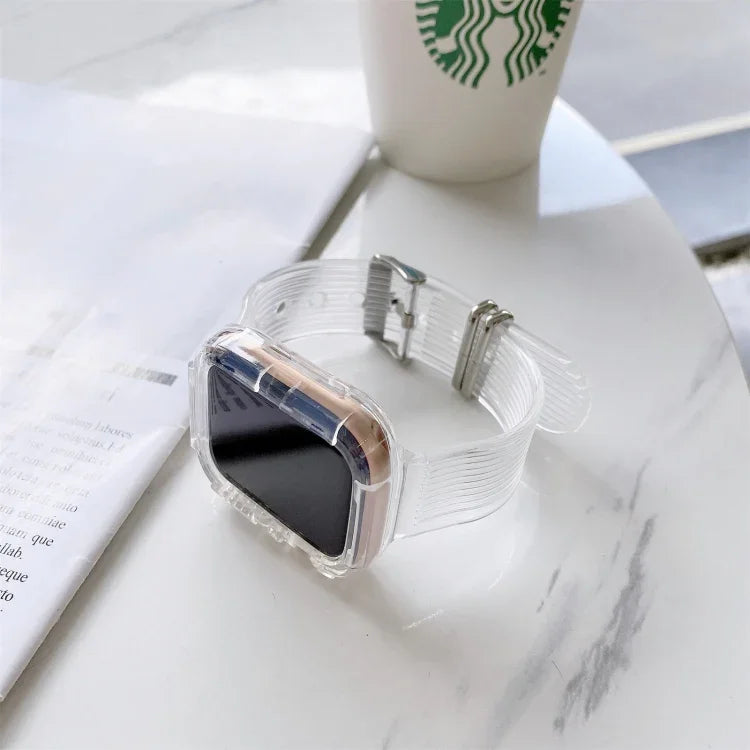 Dây đồng hồ TPU trong suốt màu kẹo cho Apple Watch Series 6 & SE & 5 & 4 44mm, cho Apple Watch Series 7 45mm / & 6 & SE & 5 & 4 44mm