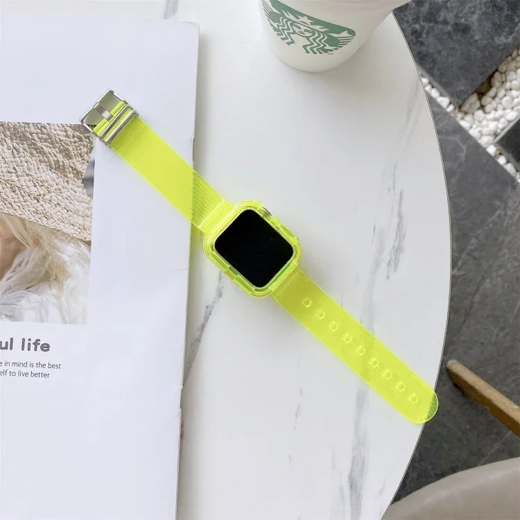 Dây đồng hồ TPU trong suốt màu kẹo cho Apple Watch Series 6 & SE & 5 & 4 44mm, cho Apple Watch Series 7 45mm / & 6 & SE & 5 & 4 44mm