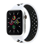 Dây đồng hồ silicone co giãn cho Apple Watch Series 6 & SE & 5 & 4 40mm / 3 & 2 & 1 38mm, Chiều dài: 160mm, 160mm (Trắng Đen), 160mm (Đen), 160mm (Đen Vàng), 160mm (Đen Xám), 160mm (Đỏ Đen), 160mm (Đen Trắng), 160mm (Đen Đỏ)