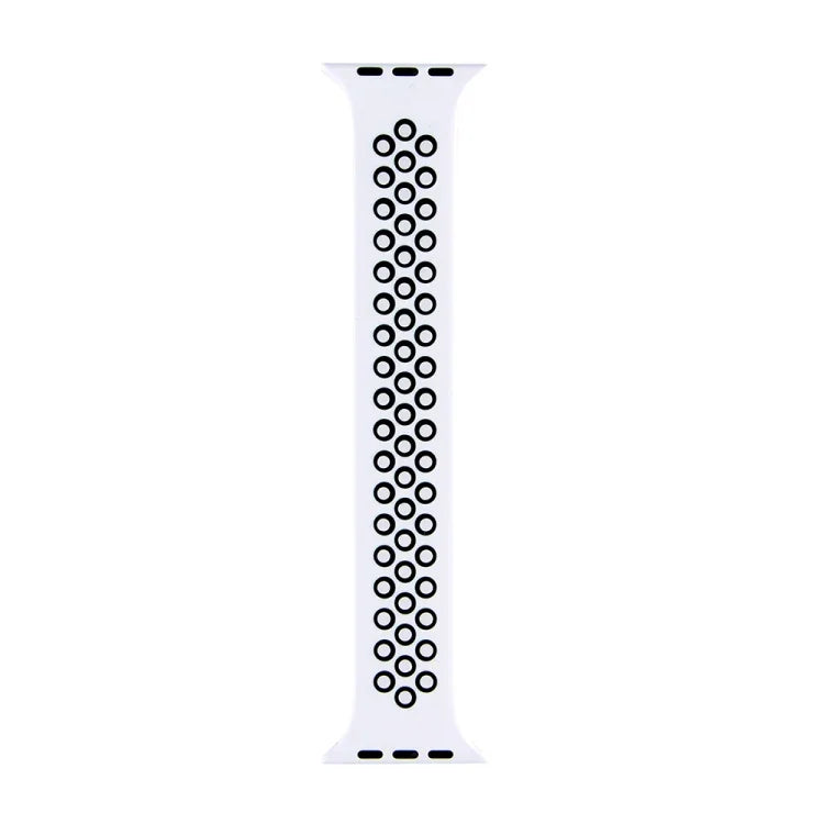 Dây đồng hồ silicone co giãn cho Apple Watch Series 6 & SE & 5 & 4 40mm / 3 & 2 & 1 38mm, Chiều dài: 160mm, 160mm (Trắng Đen), 160mm (Đen), 160mm (Đen Vàng), 160mm (Đen Xám), 160mm (Đỏ Đen), 160mm (Đen Trắng), 160mm (Đen Đỏ)
