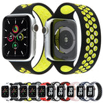 Dây đồng hồ silicone co giãn cho Apple Watch Series 6 & SE & 5 & 4 40mm / 3 & 2 & 1 38mm, Chiều dài: 160mm, 160mm (Trắng Đen), 160mm (Đen), 160mm (Đen Vàng), 160mm (Đen Xám), 160mm (Đỏ Đen), 160mm (Đen Trắng), 160mm (Đen Đỏ)