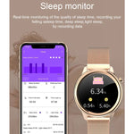 Đồng hồ thông minh nữ chống nước IP68 màn hình màu TFT 1.3 inch F80, Hỗ trợ đo nhiệt độ cơ thể / đo huyết áp / nhắc chu kỳ kinh nguyệt