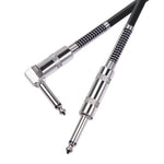 Cáp âm thanh guitar điện TC048SL đầu cắm 6.35mm thẳng sang đầu gập, dài 1.8m, 3m, 6m, 10m