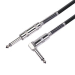 Cáp âm thanh guitar điện TC048SL đầu cắm 6.35mm thẳng sang đầu gập, dài 1.8m, 3m, 6m, 10m