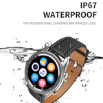 Đồng hồ thông minh chống nước IP67 màn hình màu IPS 1.28 inch M98, Hỗ trợ theo dõi giấc ngủ / đo nhịp tim / gọi Bluetooth, Kiểu: Dây thép, Dây thép (Đen), Dây thép (Bạc)
