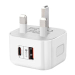 Bộ sạc du lịch 20W PD + QC 3.0 hai cổng, phích cắm US, phích cắm EU, phích cắm UK