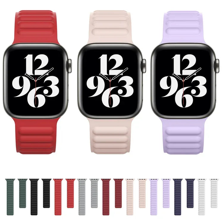 Dây đồng hồ dây xích silicone khóa nam châm cho Apple Watch Series 6 & SE & 5 & 4 40mm / 3 & 2 & 1 38mm, cho Apple Watch Series 7 41mm / 6 & SE & 5 & 4 40mm / 3 & 2 & 1 38mm